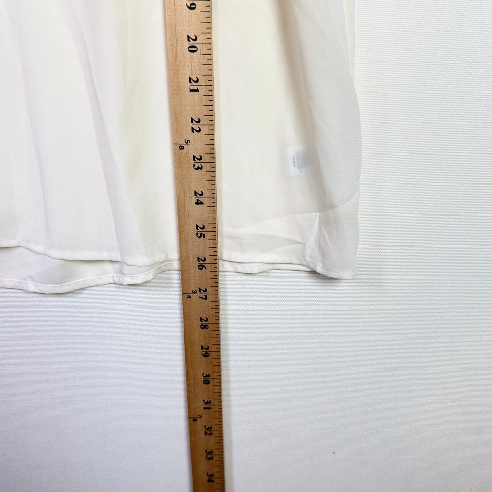 EXPRESS Ivory Lace Inset Ruffle Sleeve Blouse Medium‎ - Picture 6 of 6